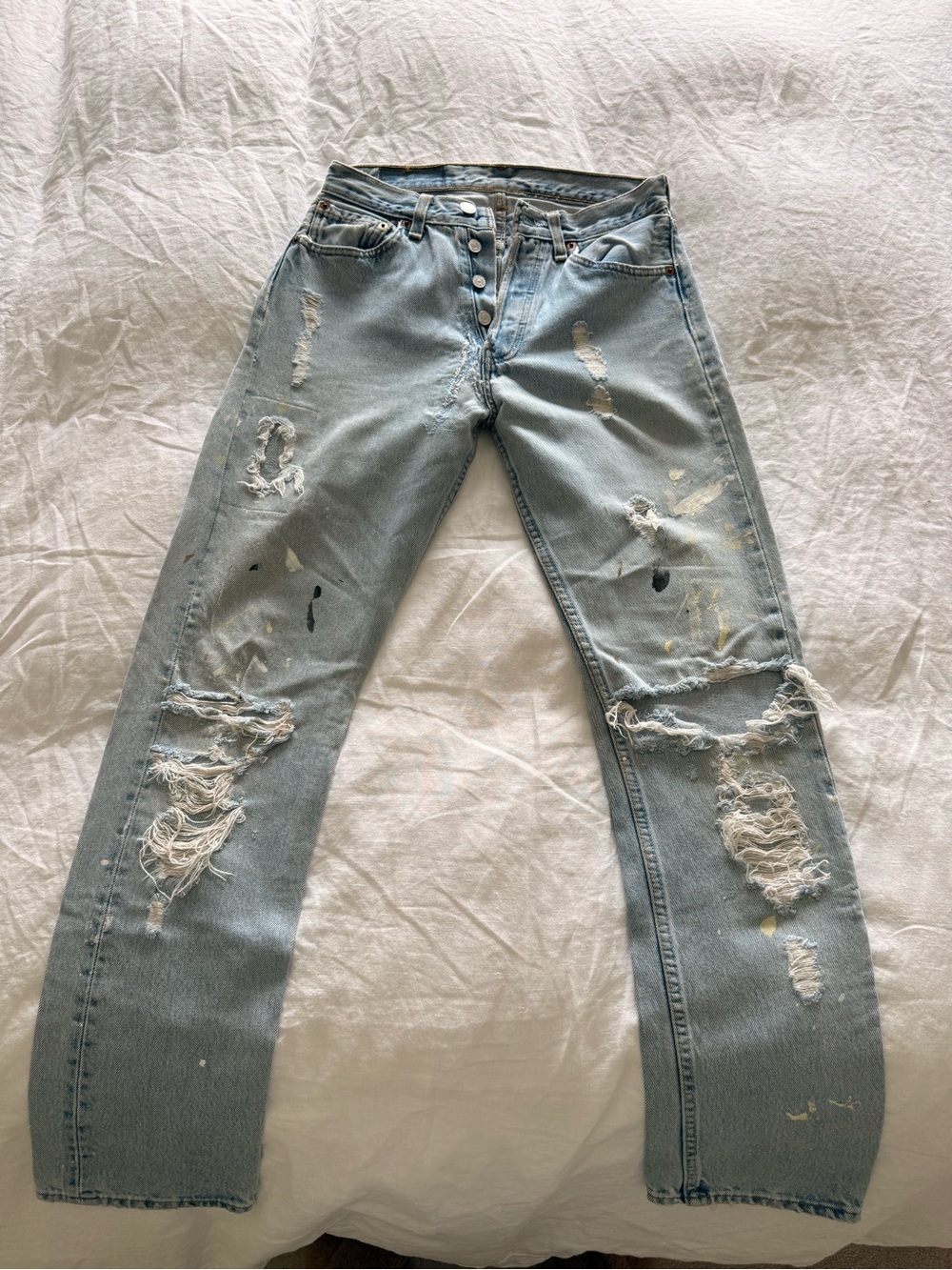 VINTAGE Levi's Light Blue Distressed Boyfriend Jeans